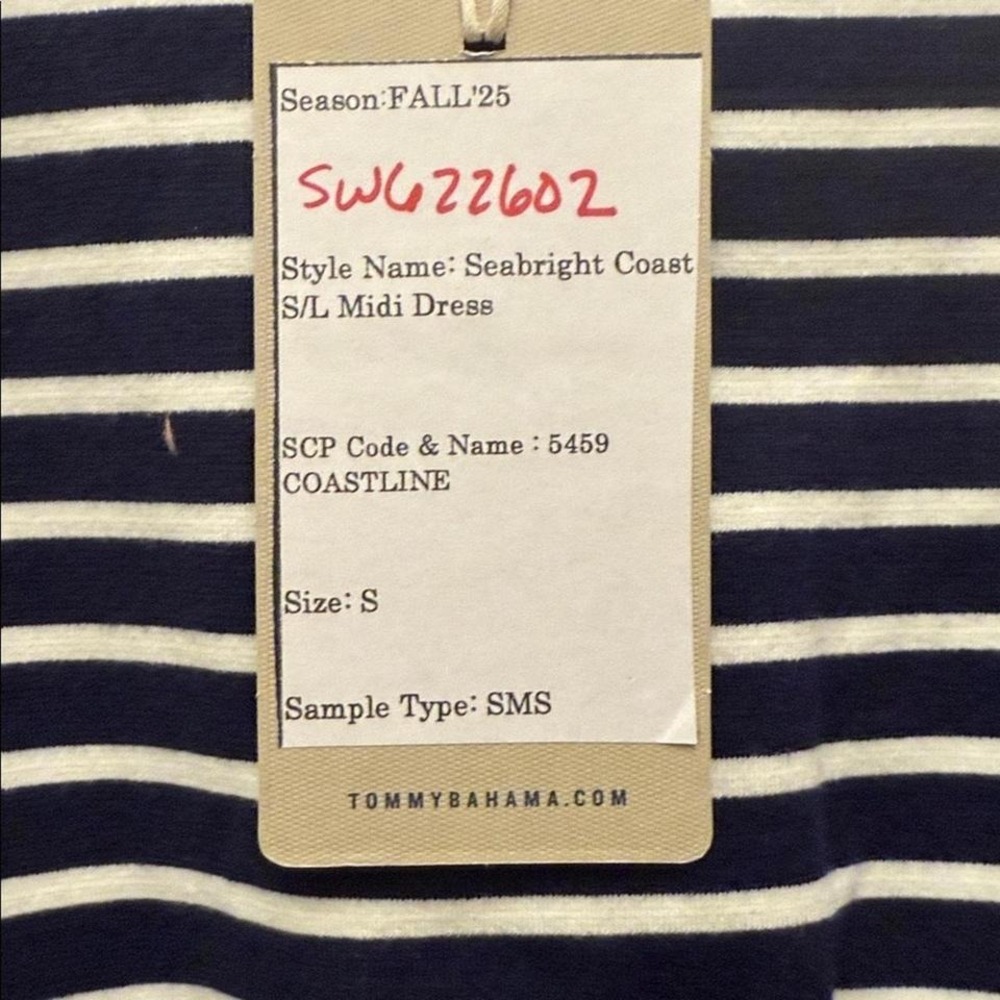NWT Tommy Bahama women's small Seabright Coast midi dress in a coastline color. - Picture 5 of 8